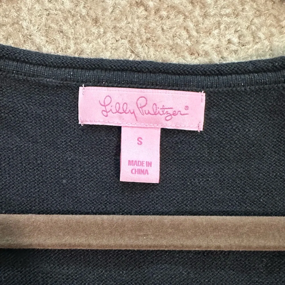 Lilly Pulitzer knit shimmer tank top-Black-Size small never worn - Picture 3 of 4